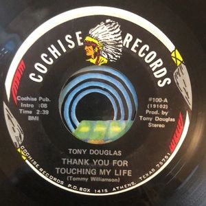 Tony Douglas Thank You For Touhing My Life Vinyl 45 Record